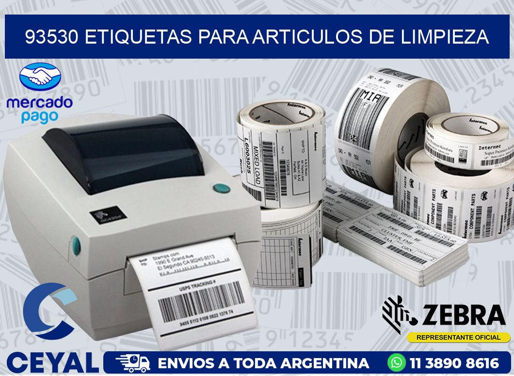 93530 ETIQUETAS PARA ARTICULOS DE LIMPIEZA