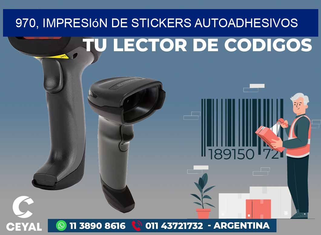 970, impresión de stickers autoadhesivos