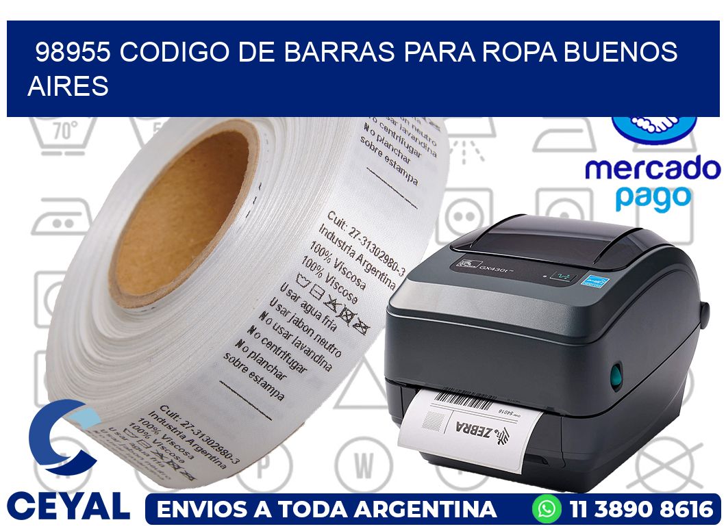 98955 CODIGO DE BARRAS PARA ROPA BUENOS AIRES