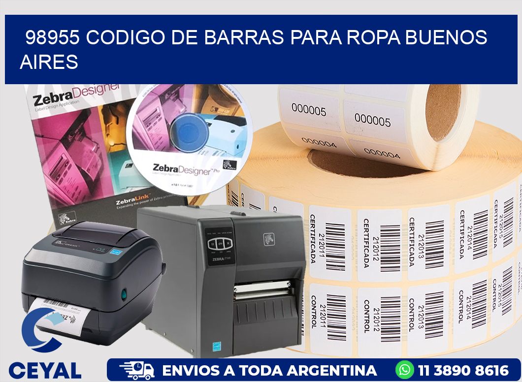 98955 CODIGO DE BARRAS PARA ROPA BUENOS AIRES