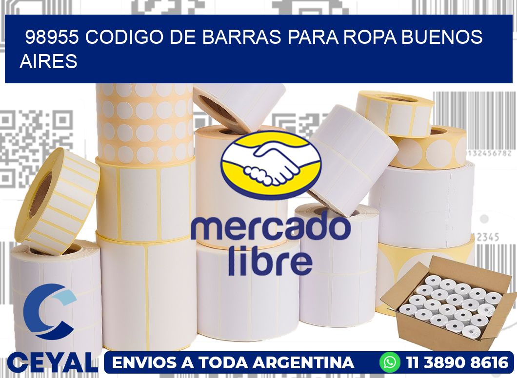 98955 CODIGO DE BARRAS PARA ROPA BUENOS AIRES