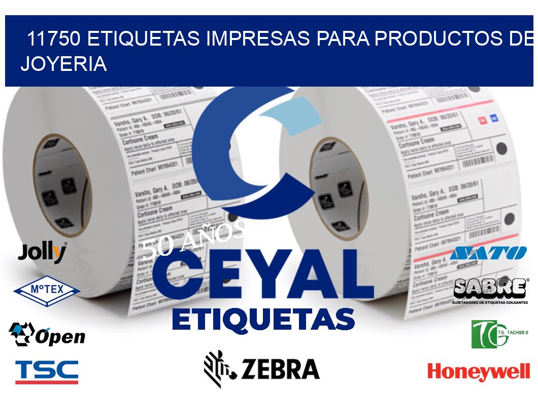 11750 ETIQUETAS IMPRESAS PARA PRODUCTOS DE JOYERIA