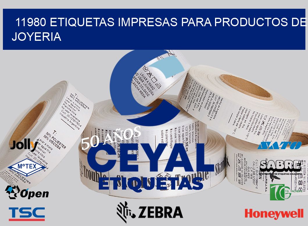 11980 ETIQUETAS IMPRESAS PARA PRODUCTOS DE JOYERIA