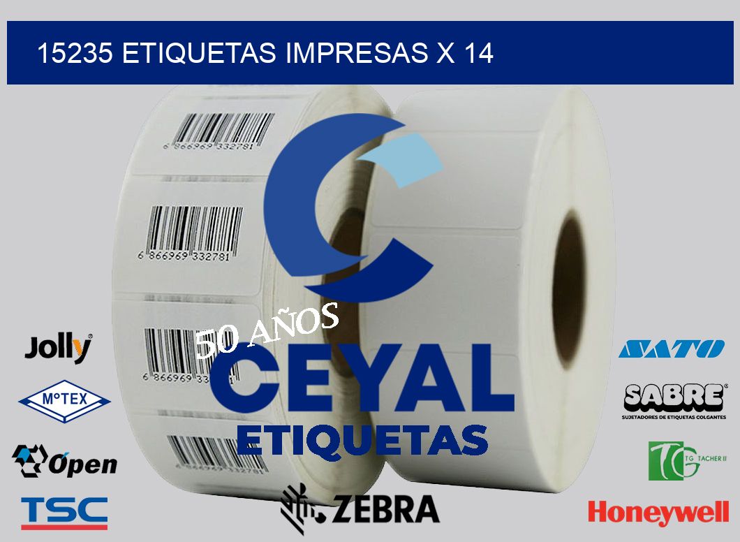 15235 Etiquetas impresas x 14