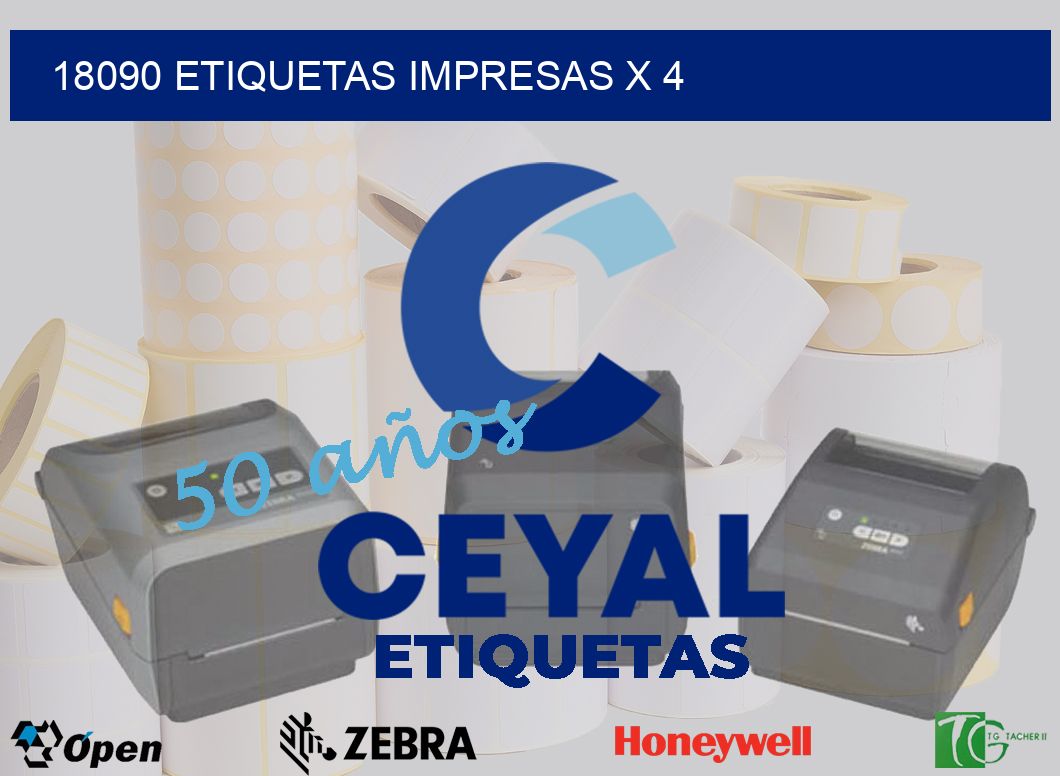 18090 Etiquetas impresas x 4