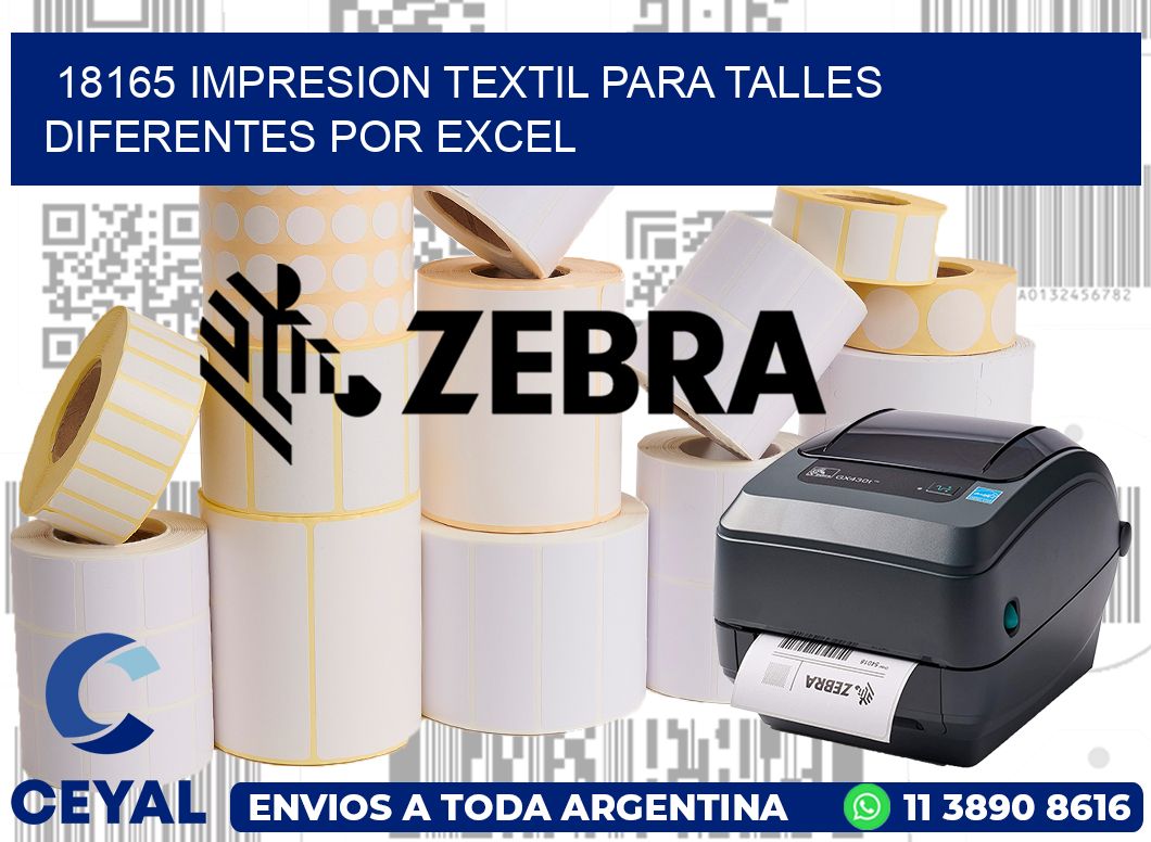 18165 IMPRESION TEXTIL PARA TALLES DIFERENTES POR EXCEL