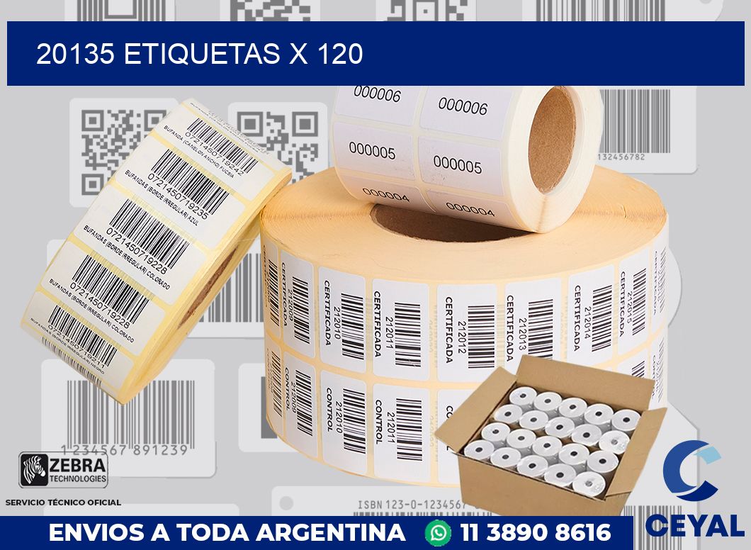 20135 Etiquetas x 120