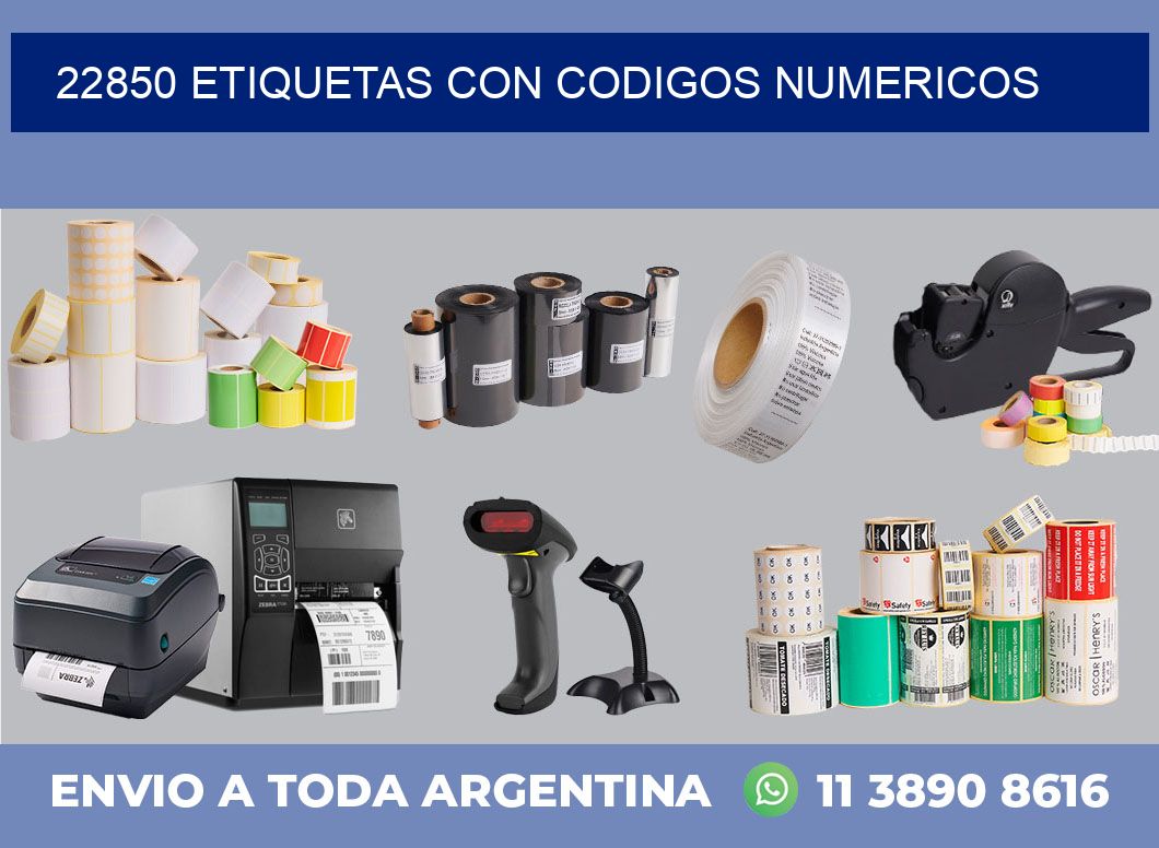 22850 ETIQUETAS CON CODIGOS NUMERICOS