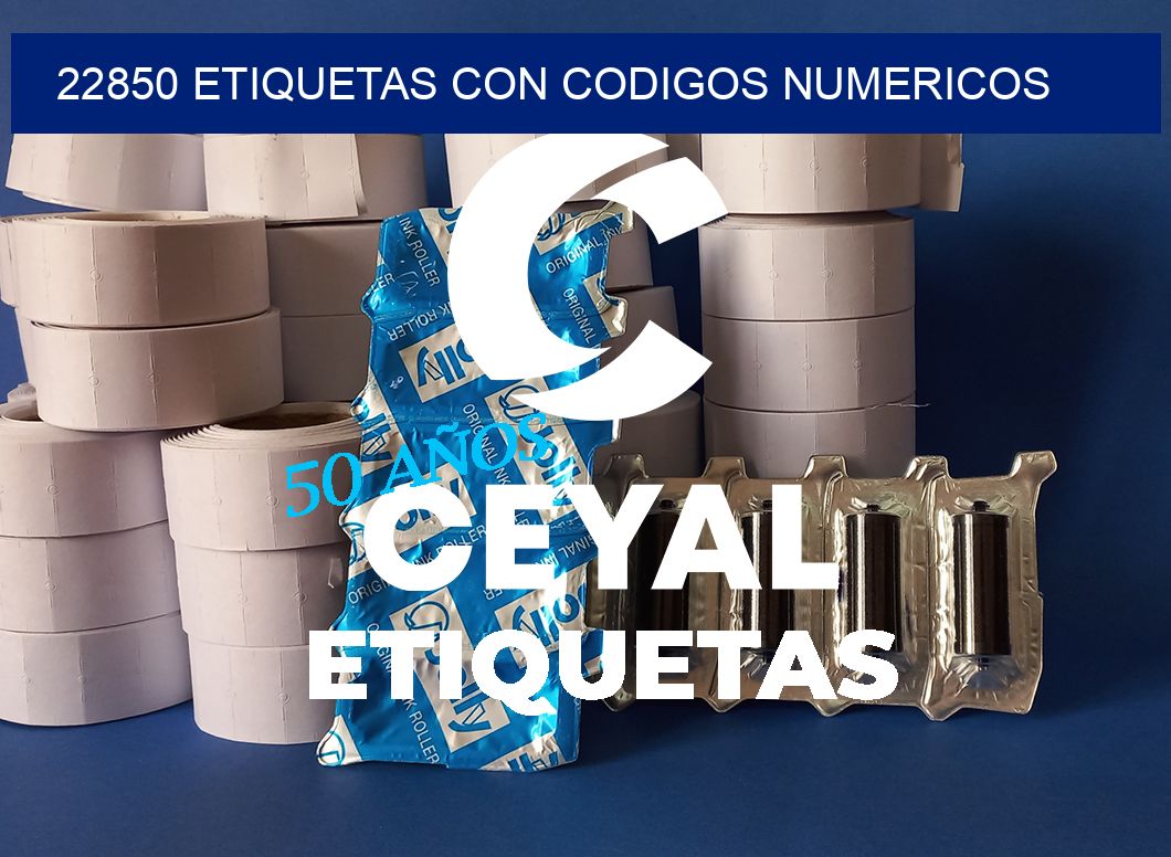 22850 ETIQUETAS CON CODIGOS NUMERICOS