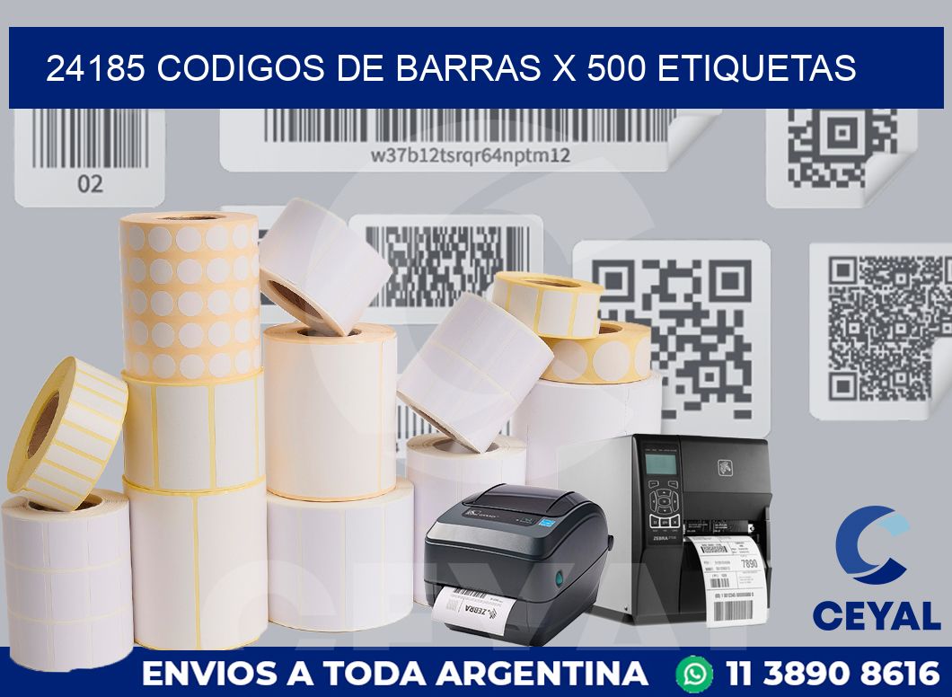 24185 codigos de barras x 500 etiquetas