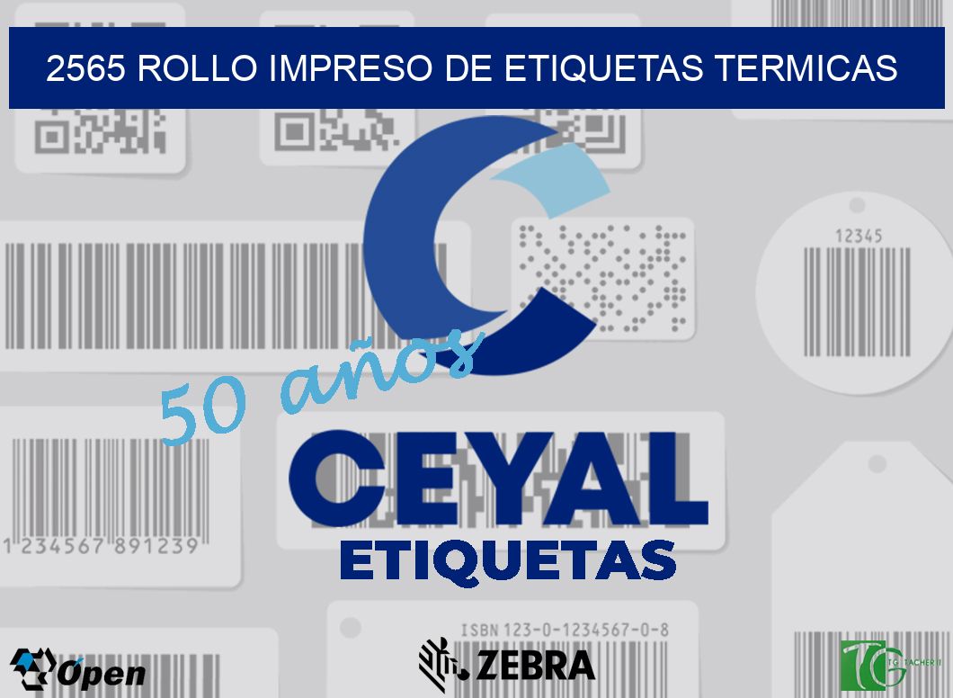 2565 ROLLO IMPRESO DE ETIQUETAS TERMICAS