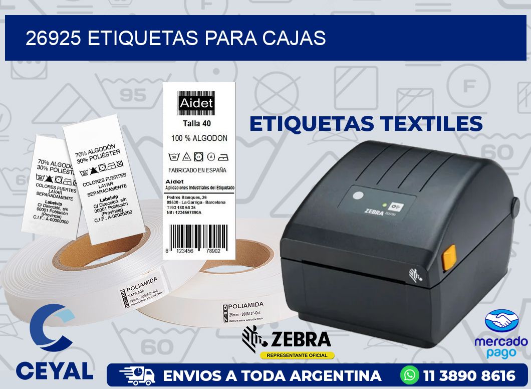 26925 ETIQUETAS PARA CAJAS