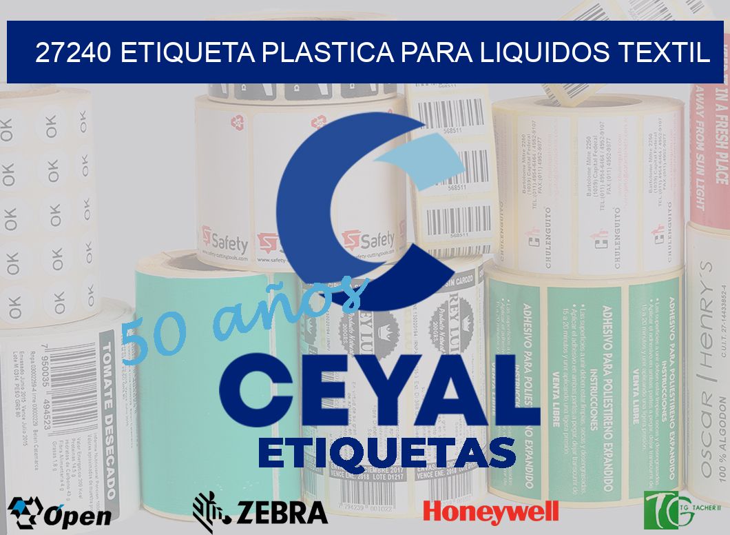 27240 ETIQUETA PLASTICA PARA LIQUIDOS TEXTIL