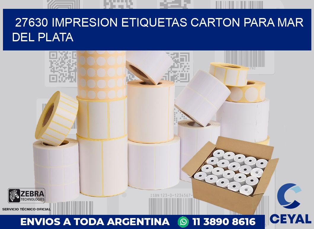 27630 IMPRESION ETIQUETAS CARTON PARA MAR DEL PLATA