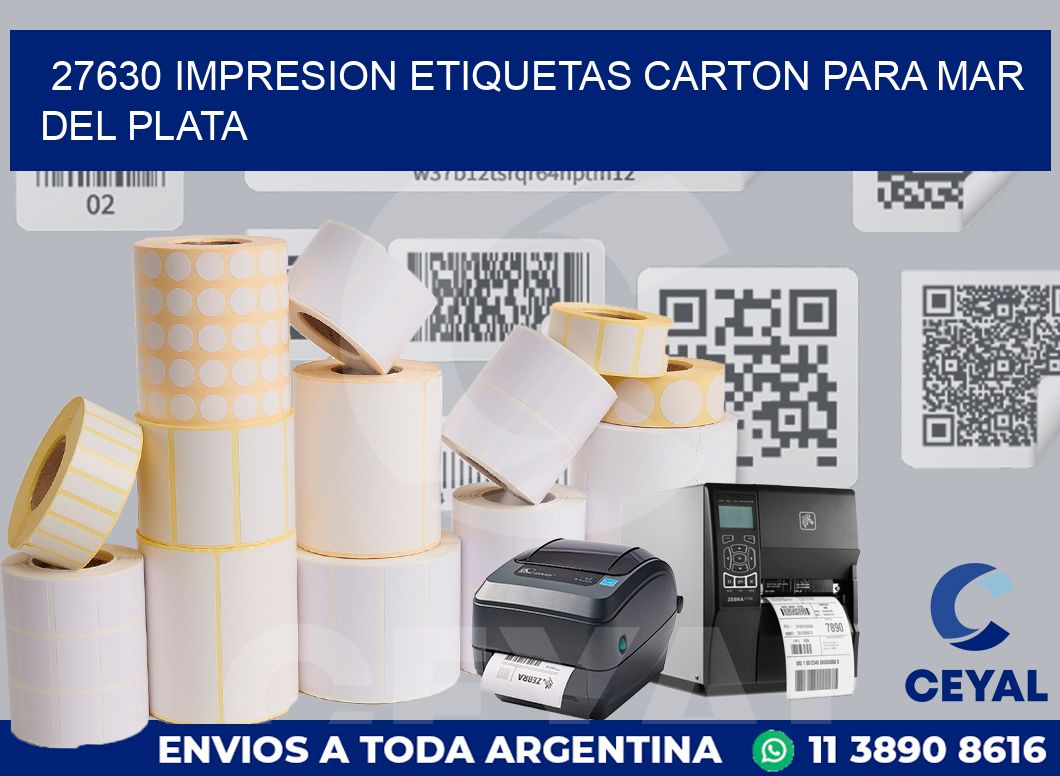 27630 IMPRESION ETIQUETAS CARTON PARA MAR DEL PLATA