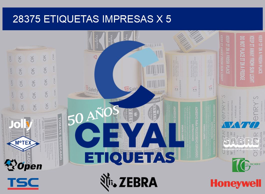 28375 Etiquetas impresas x 5