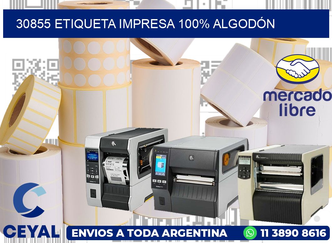 30855 ETIQUETA IMPRESA 100% ALGODÓN