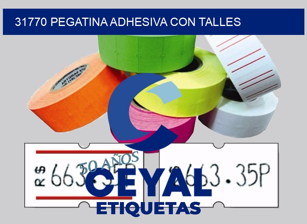 31770 PEGATINA ADHESIVA CON TALLES