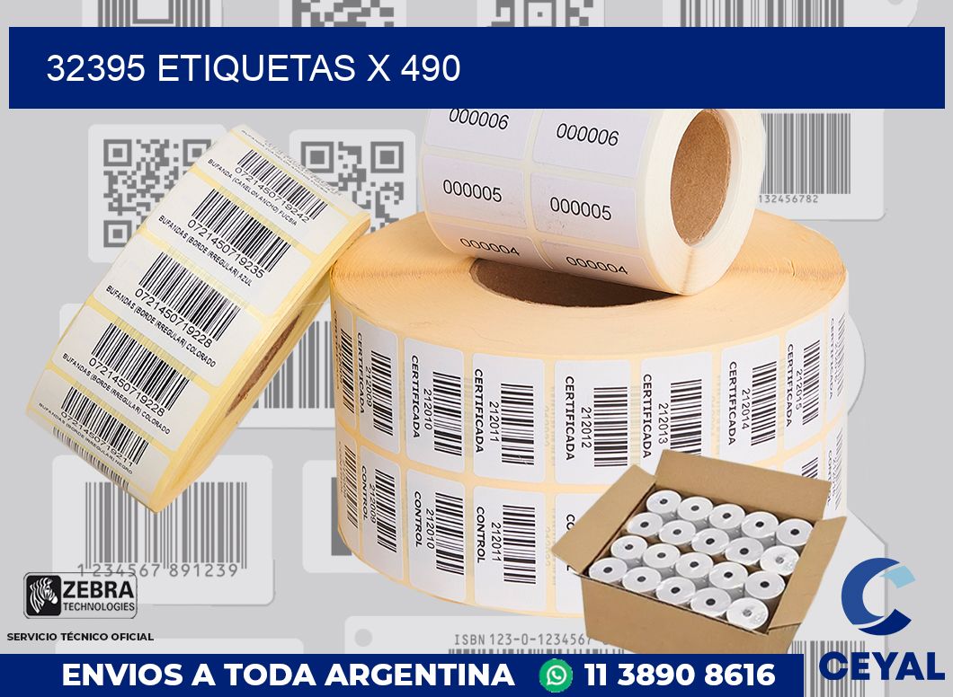 32395 Etiquetas x 490