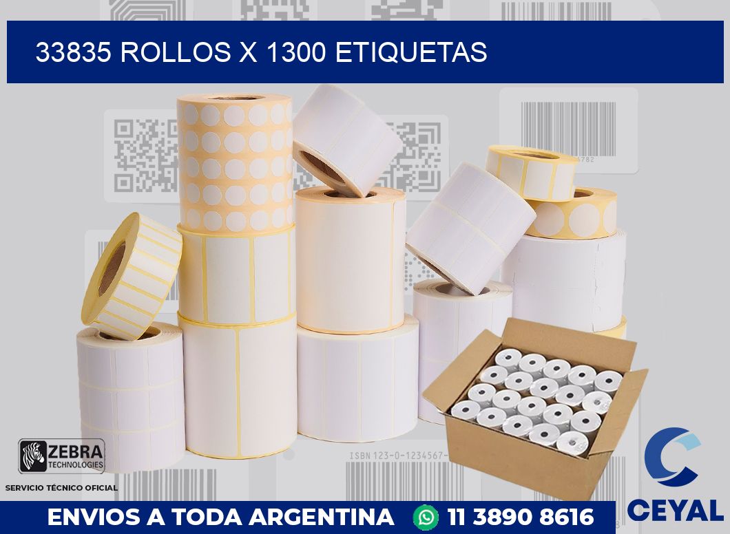 33835 Rollos x 1300 etiquetas