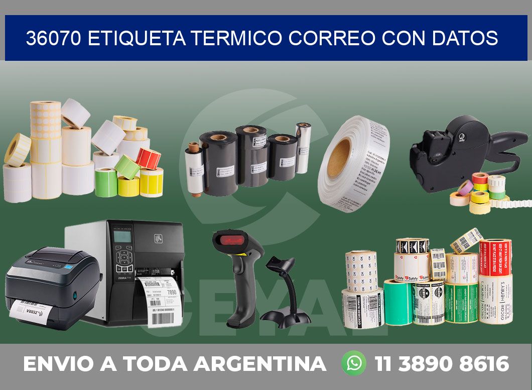 36070 ETIQUETA TERMICO CORREO CON DATOS