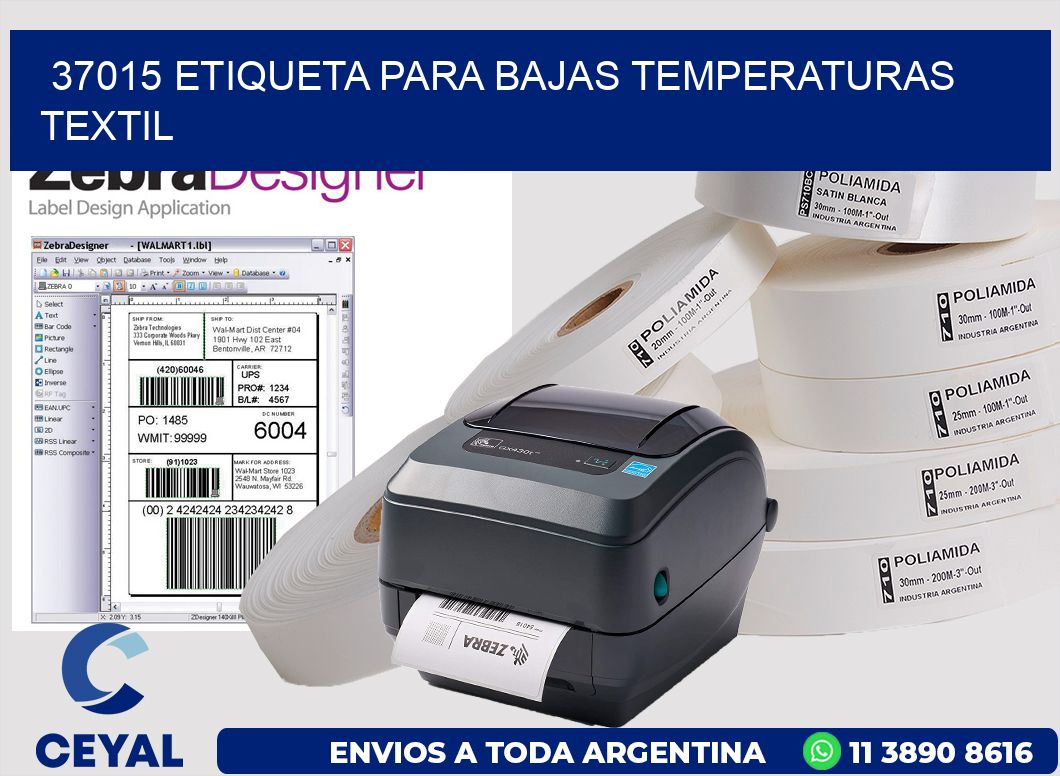 37015 ETIQUETA PARA BAJAS TEMPERATURAS TEXTIL
