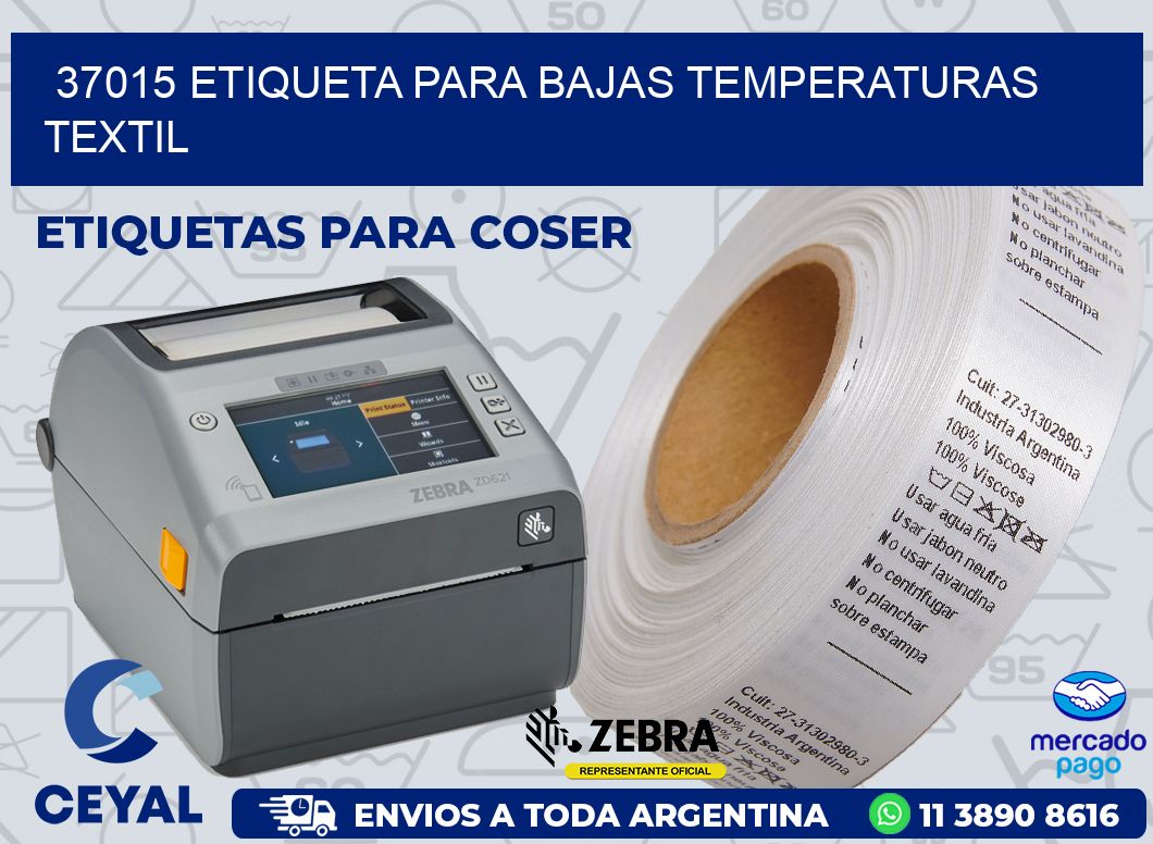 37015 ETIQUETA PARA BAJAS TEMPERATURAS TEXTIL