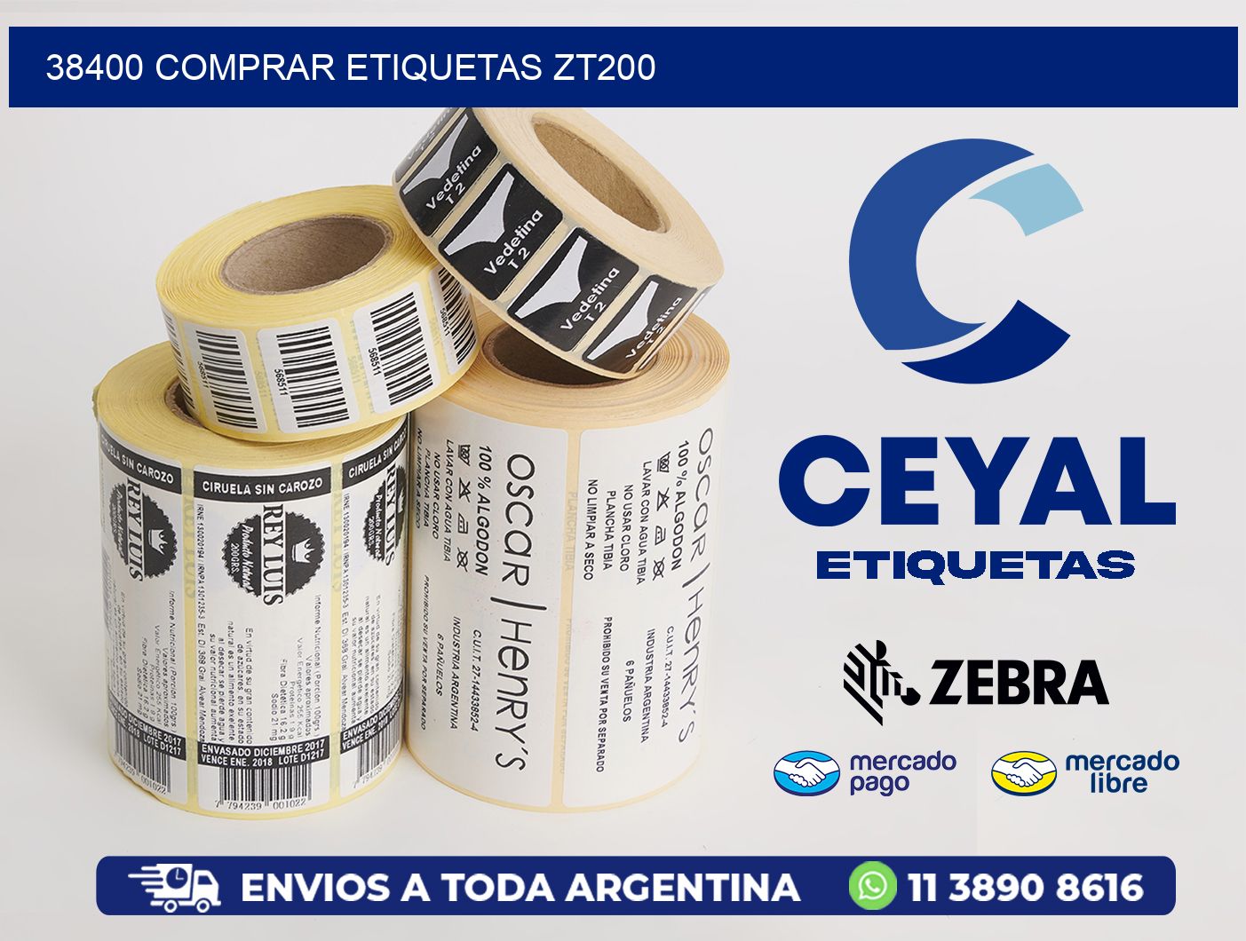 38400 COMPRAR ETIQUETAS ZT200