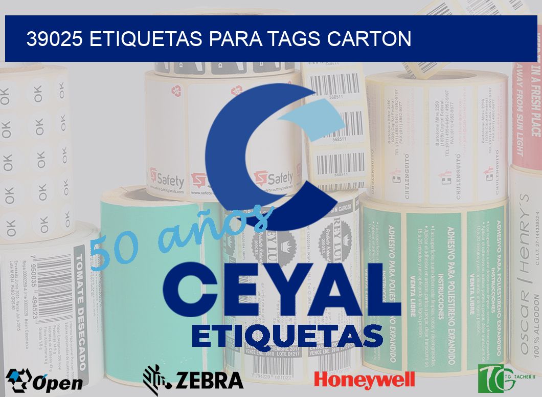 39025 ETIQUETAS PARA TAGS CARTON