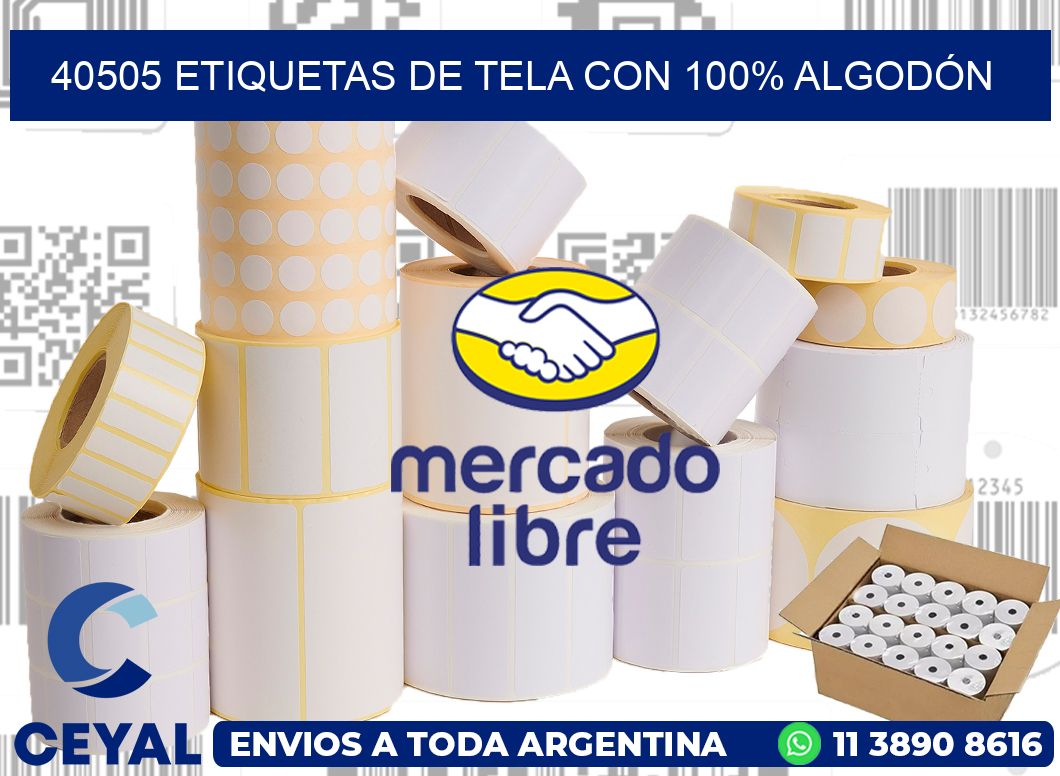 40505 ETIQUETAS DE TELA CON 100% ALGODÓN