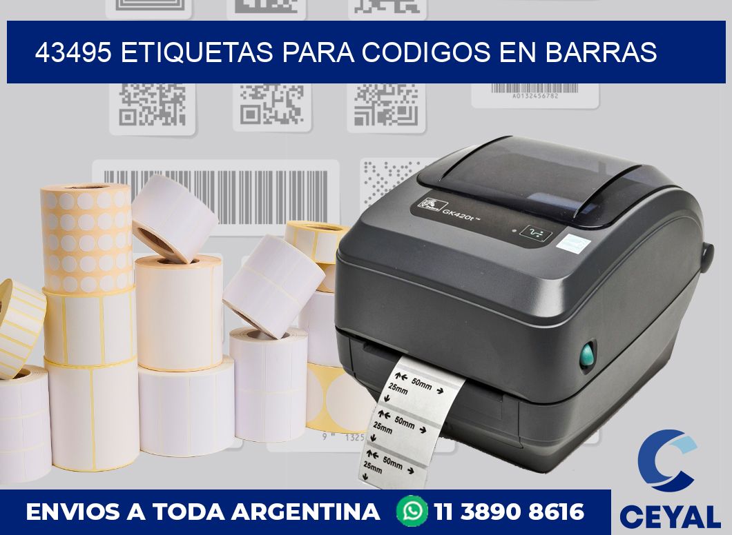 43495 ETIQUETAS PARA CODIGOS EN BARRAS