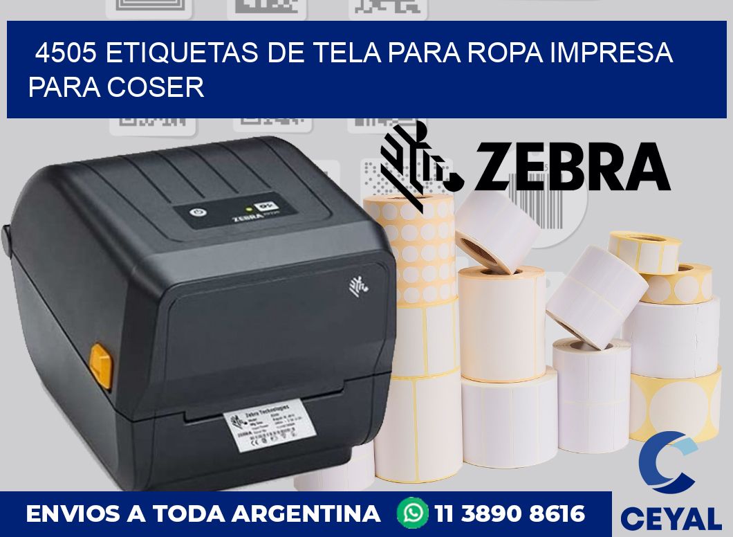 4505 ETIQUETAS DE TELA PARA ROPA IMPRESA PARA COSER