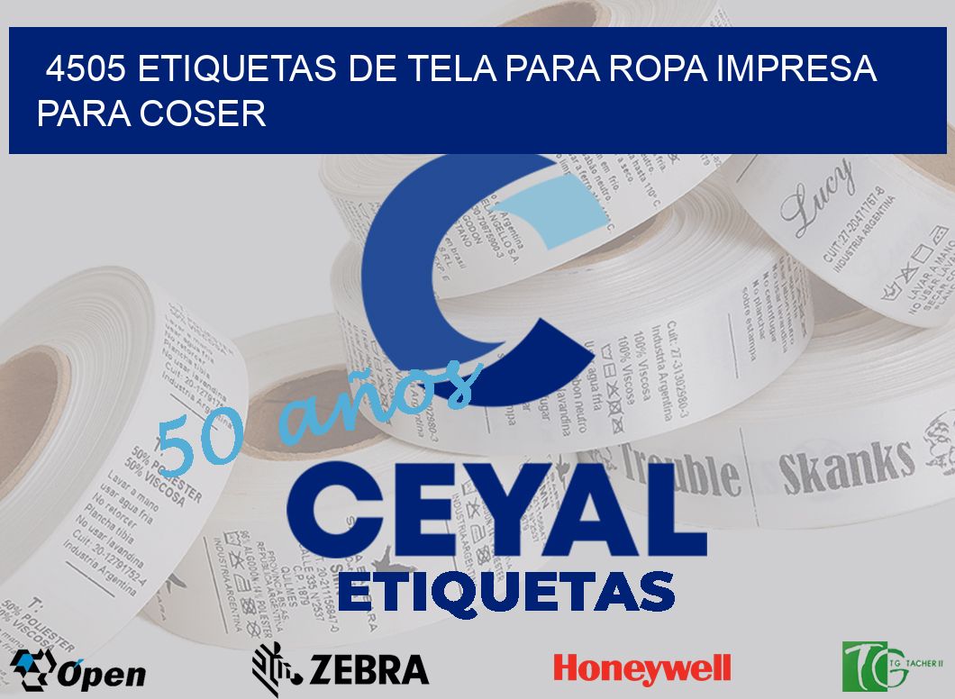 4505 ETIQUETAS DE TELA PARA ROPA IMPRESA PARA COSER