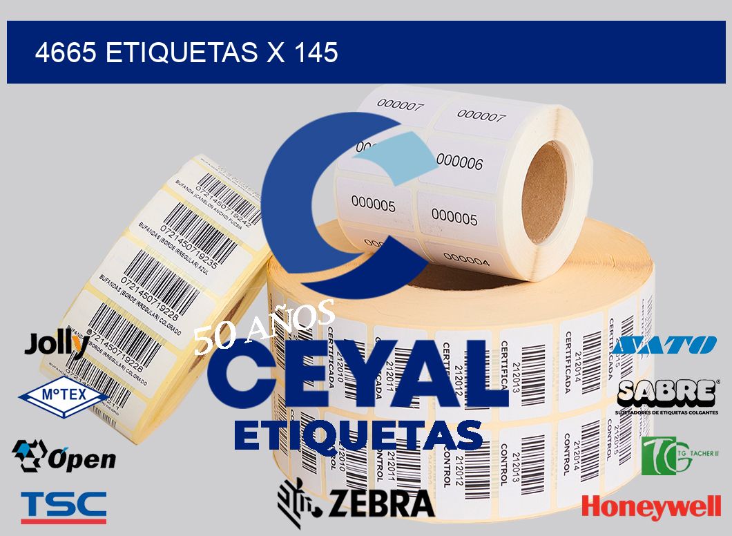 4665 Etiquetas x 145