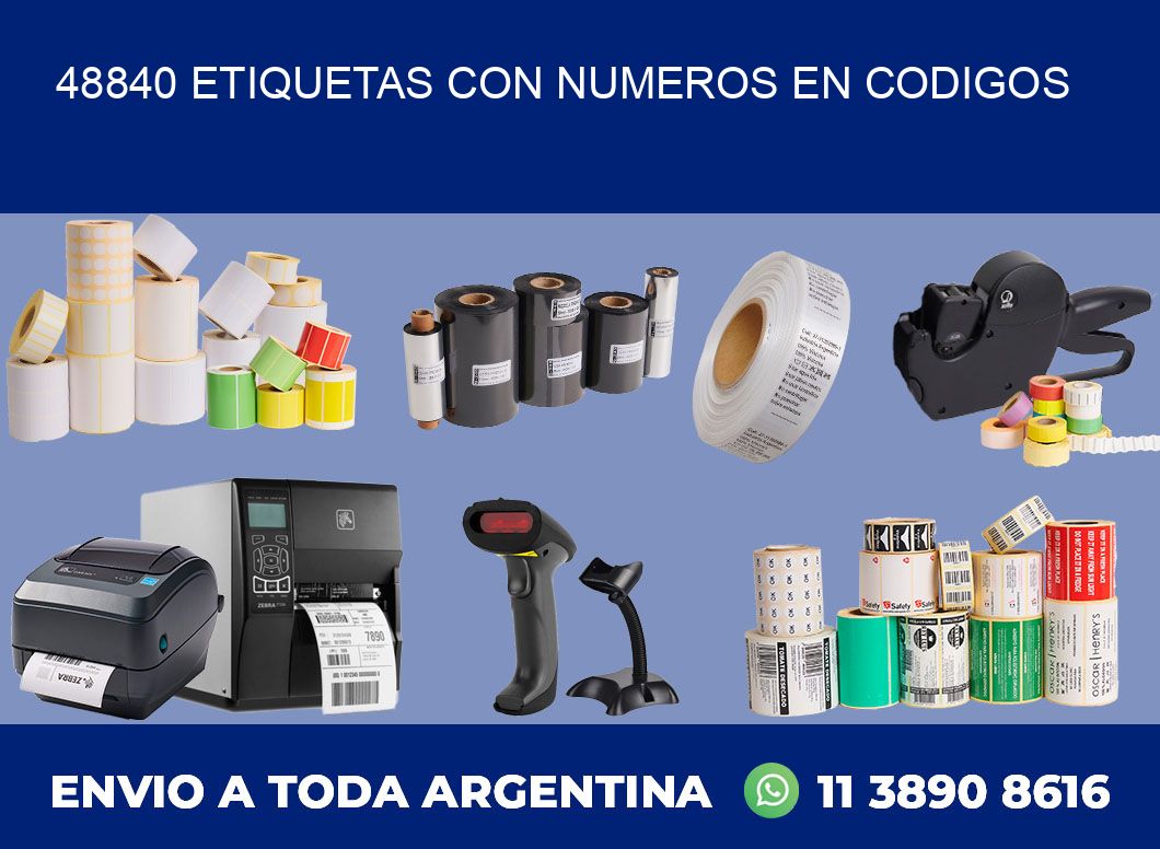 48840 ETIQUETAS CON NUMEROS EN CODIGOS
