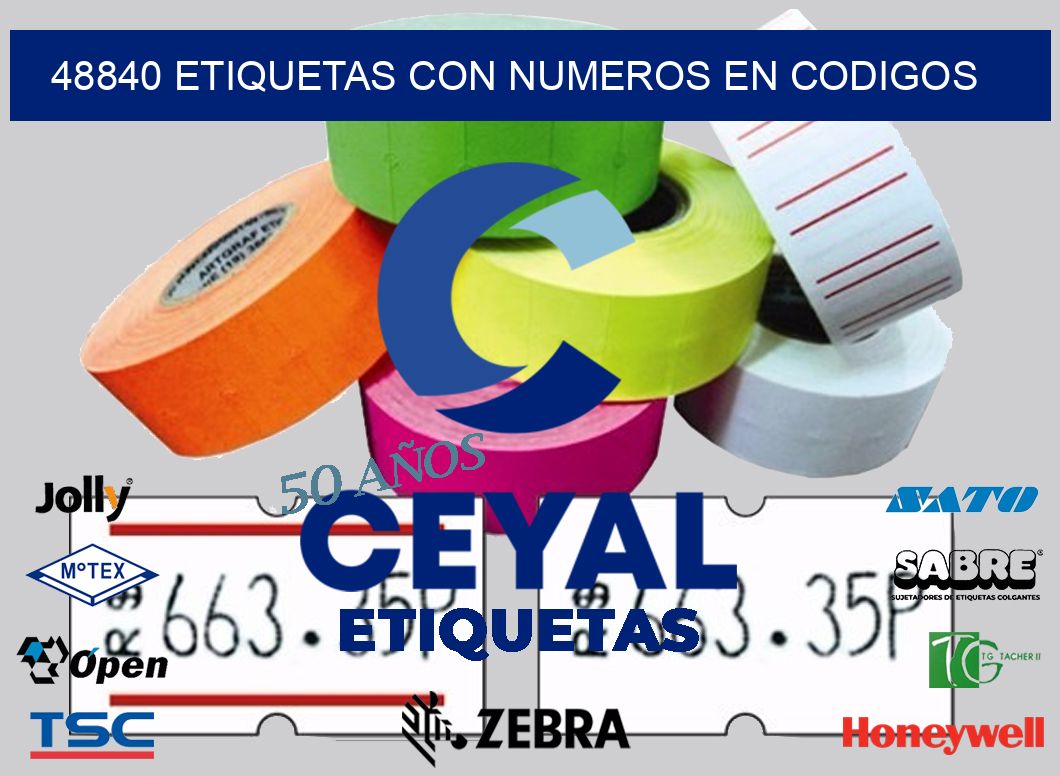 48840 ETIQUETAS CON NUMEROS EN CODIGOS