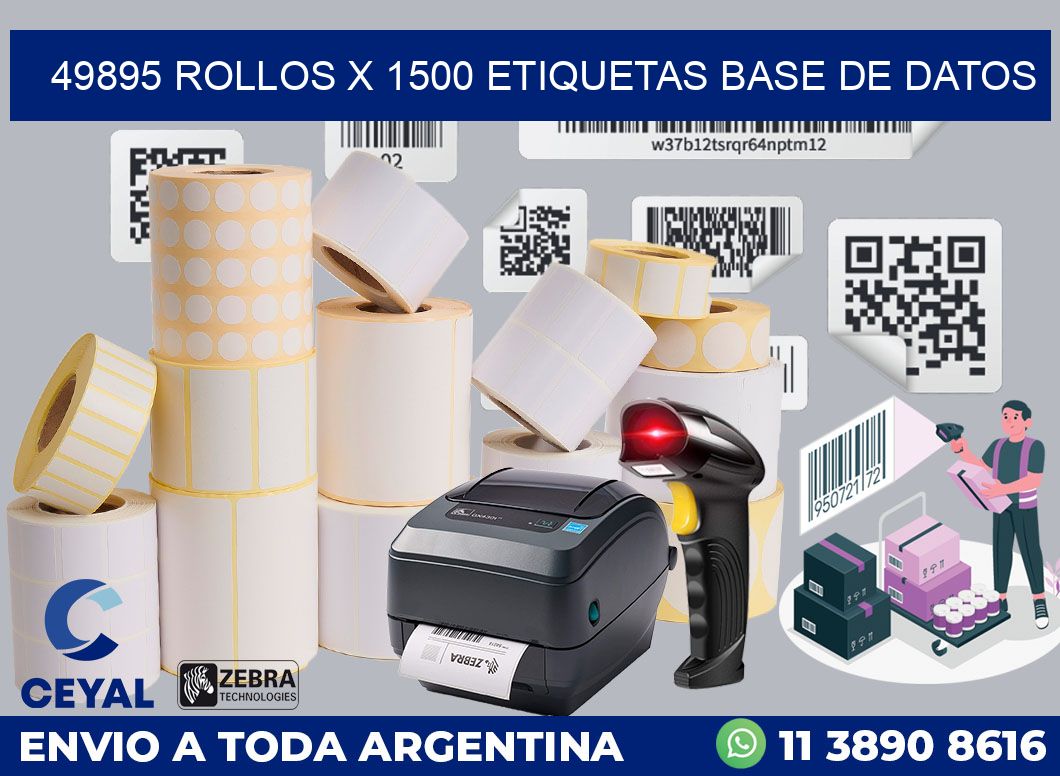 49895 Rollos x 1500 etiquetas base de datos