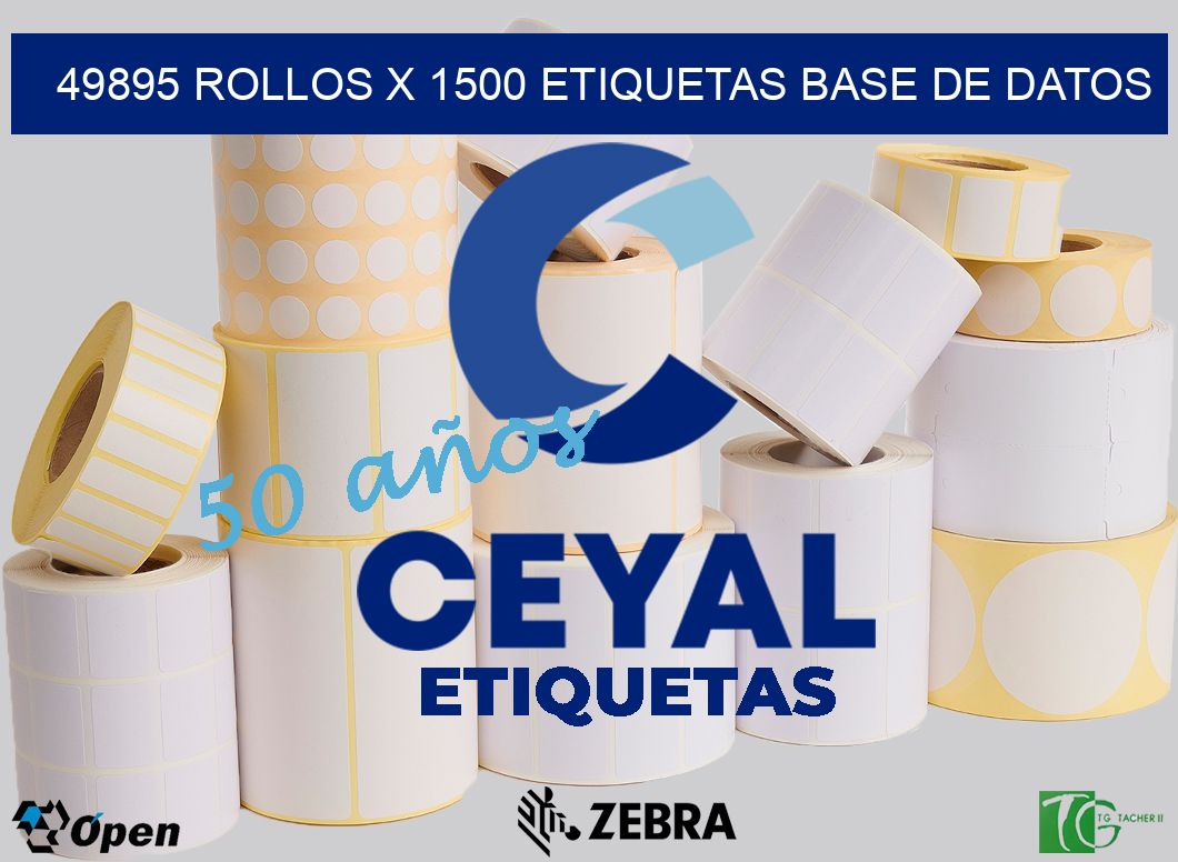 49895 Rollos x 1500 etiquetas base de datos