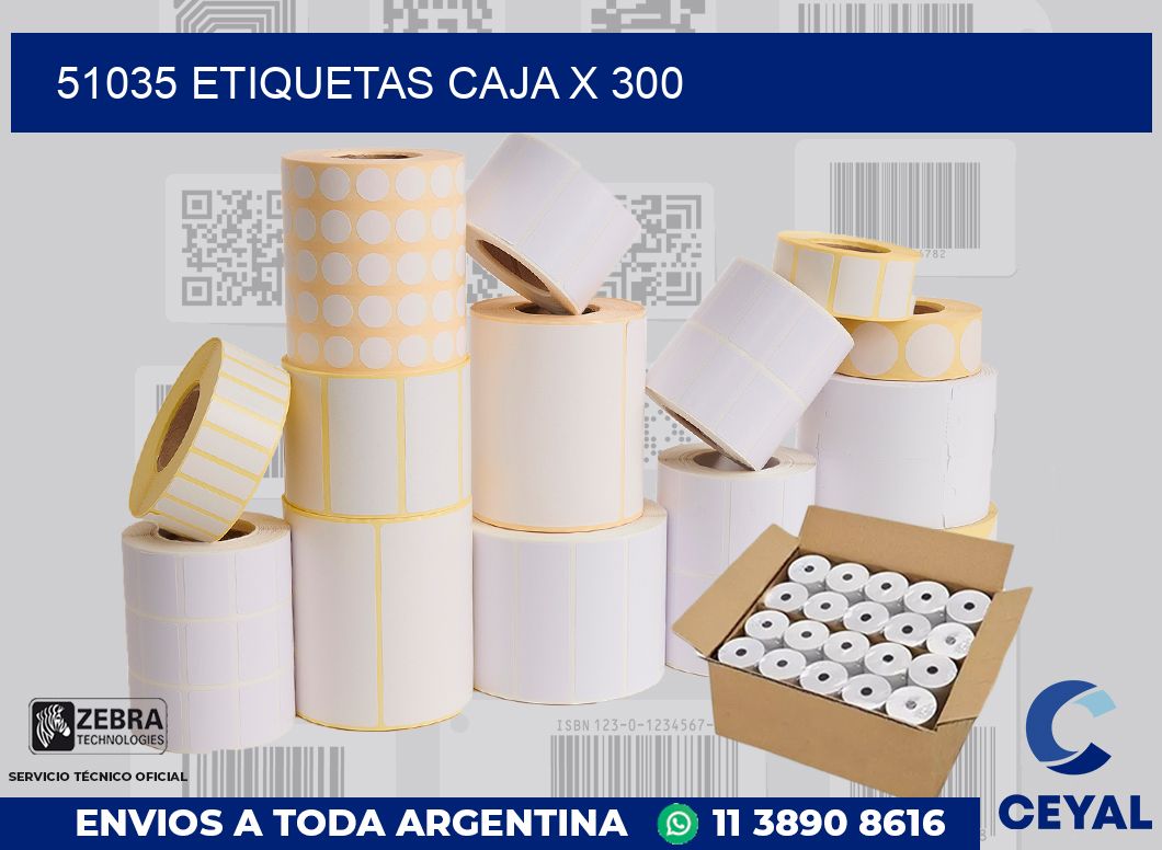 51035 etiquetas caja x 300