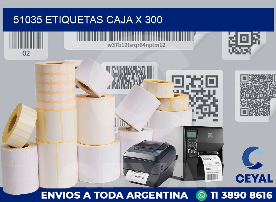 51035 etiquetas caja x 300