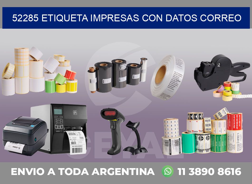 52285 ETIQUETA IMPRESAS CON DATOS CORREO