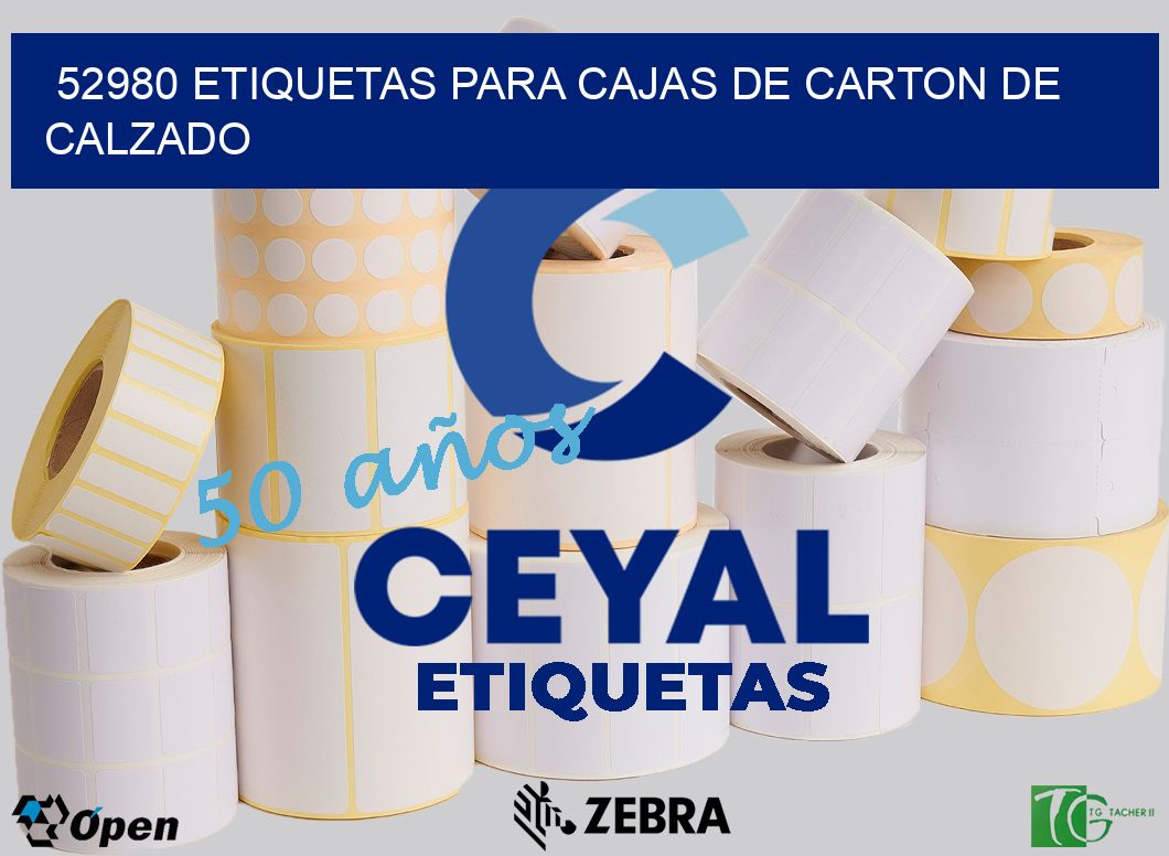 52980 ETIQUETAS PARA CAJAS DE CARTON DE CALZADO