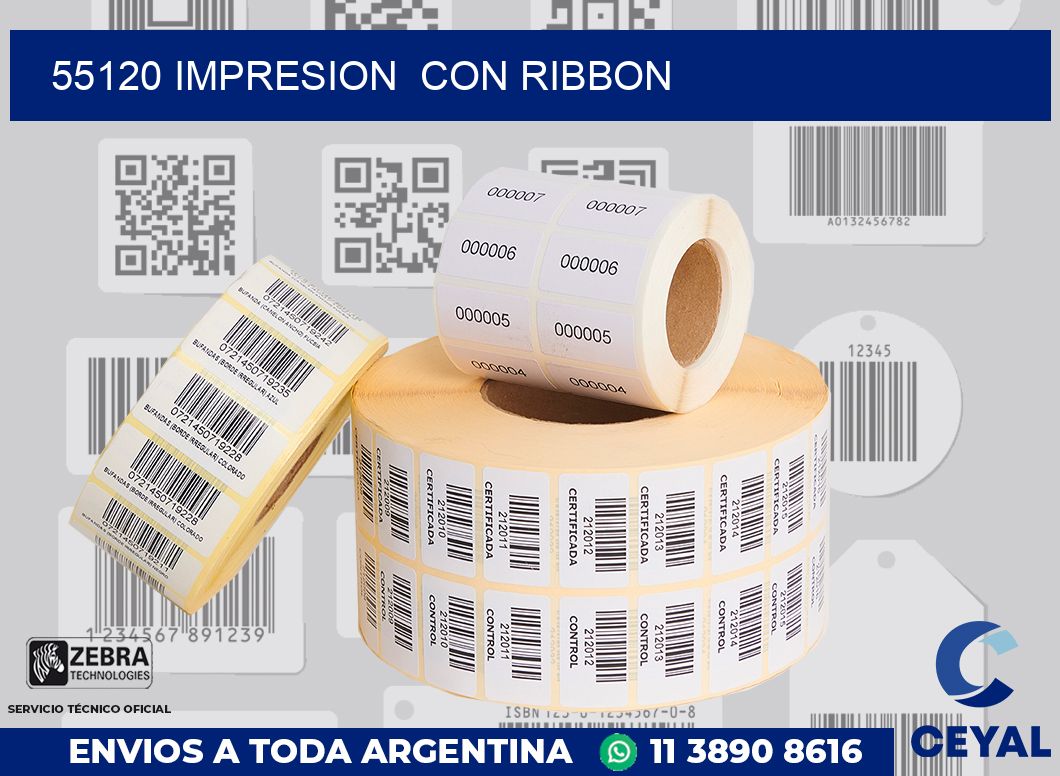 55120 impresion  con ribbon