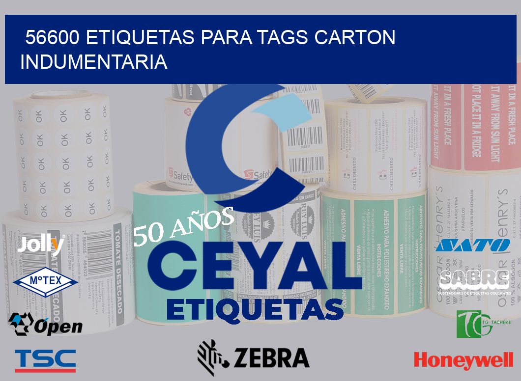 56600 ETIQUETAS PARA TAGS CARTON INDUMENTARIA