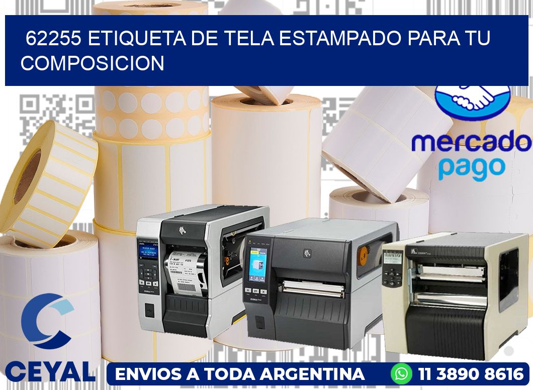 62255 ETIQUETA DE TELA ESTAMPADO PARA TU COMPOSICION