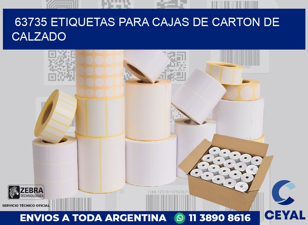 63735 ETIQUETAS PARA CAJAS DE CARTON DE CALZADO