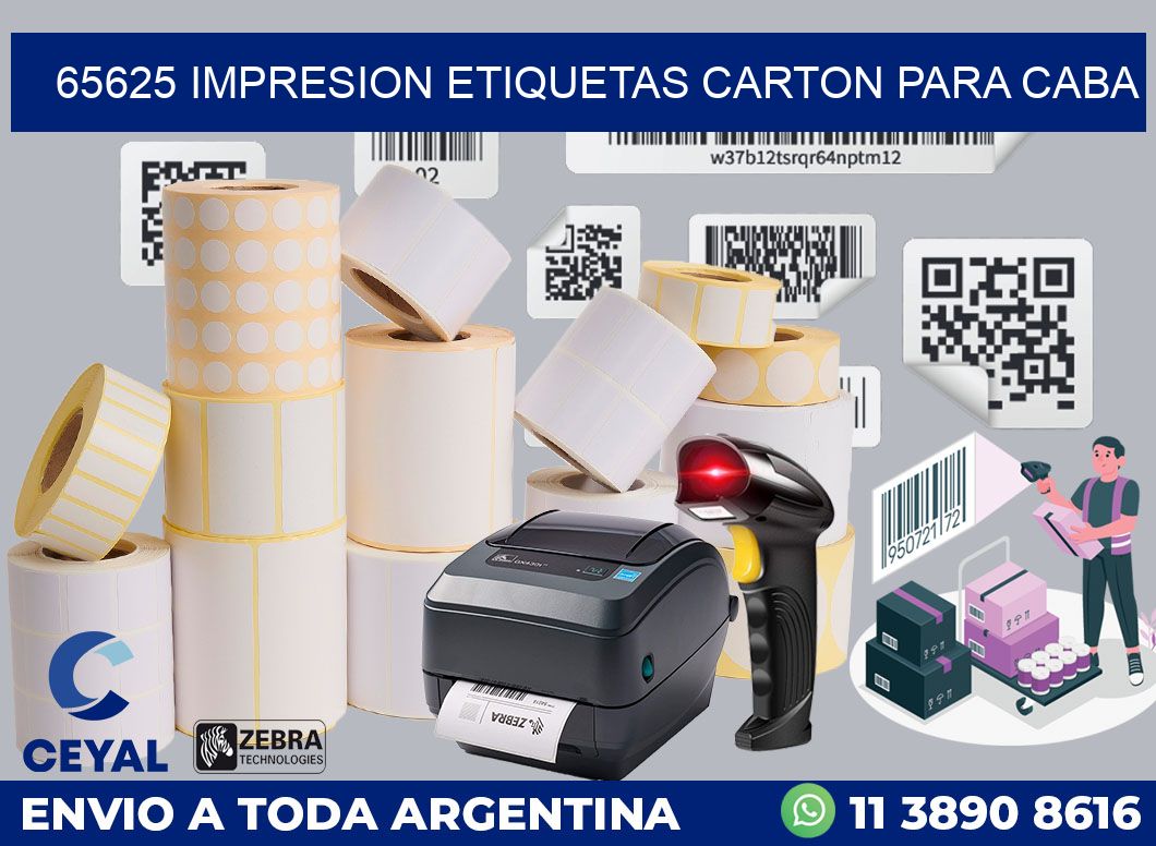 65625 IMPRESION ETIQUETAS CARTON PARA CABA