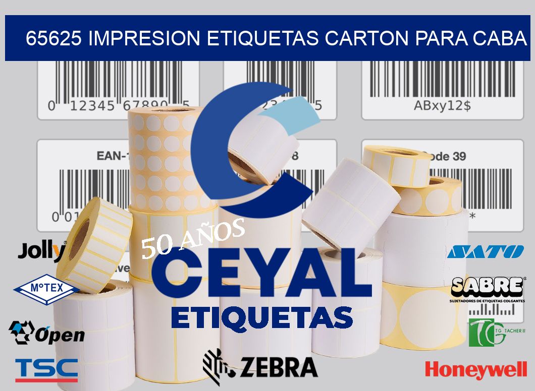 65625 IMPRESION ETIQUETAS CARTON PARA CABA