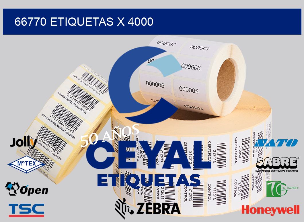 66770 Etiquetas x 4000