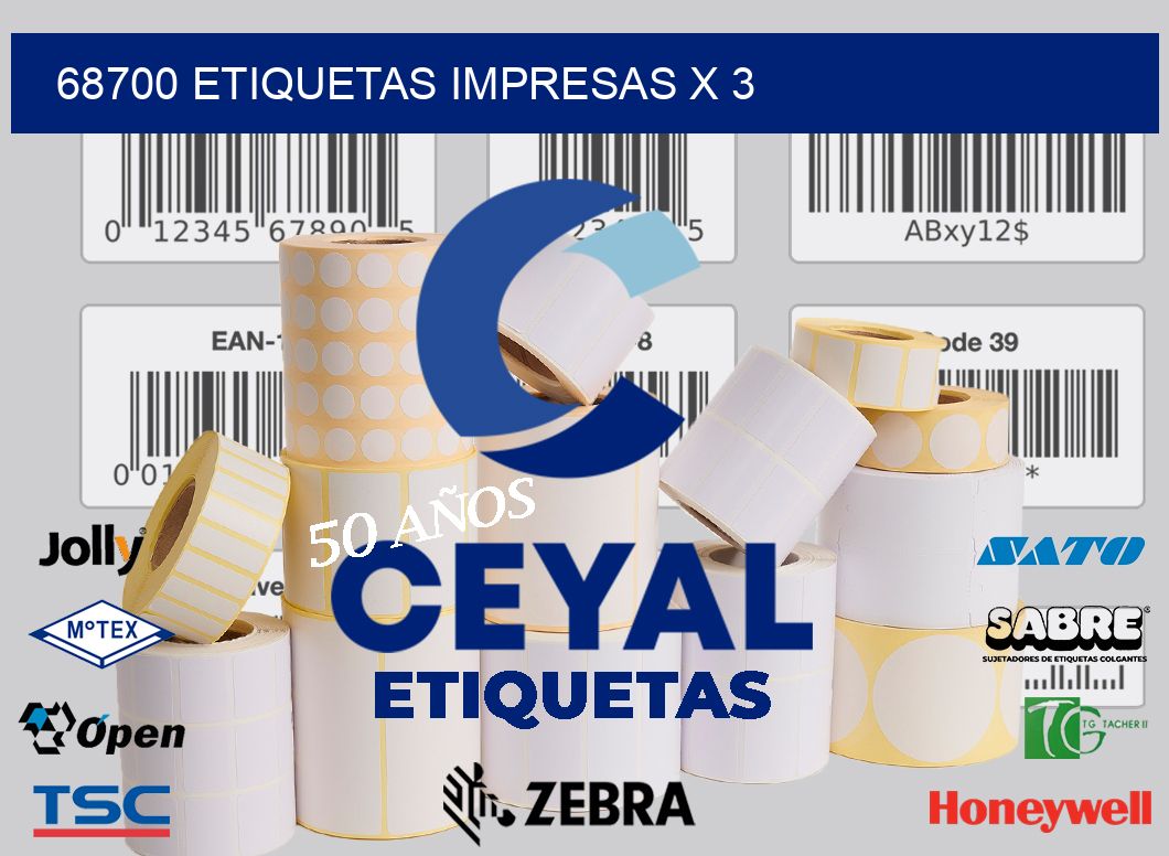 68700 Etiquetas impresas x 3